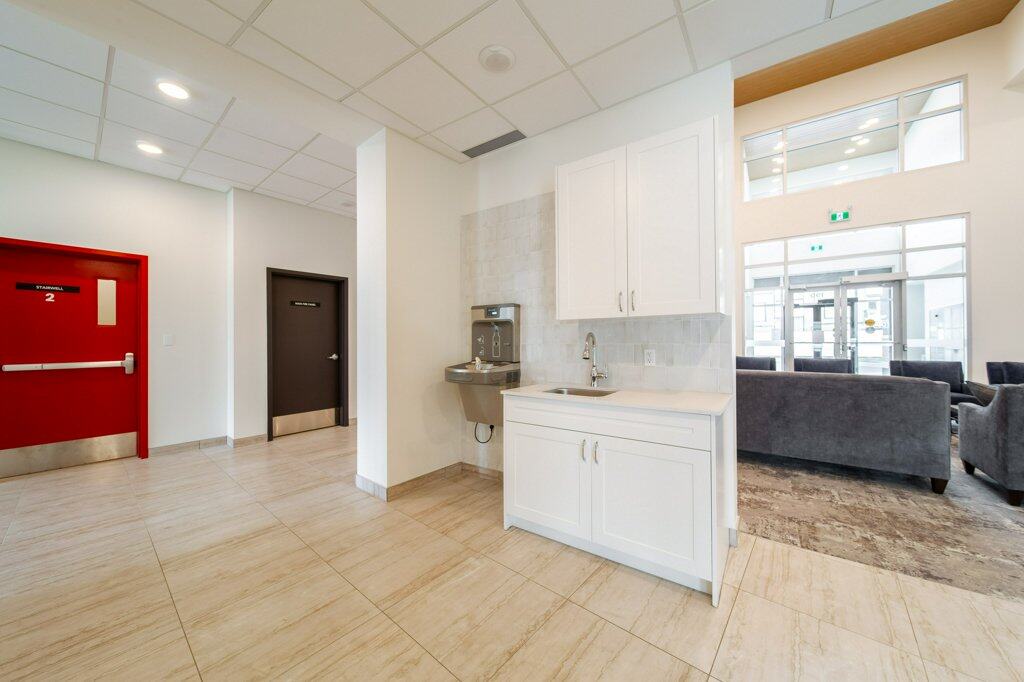 Water Station in Three Robins Riverside, independent senior living in St. Albert