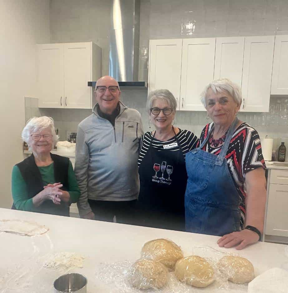 A group of residents part of the lunch crew